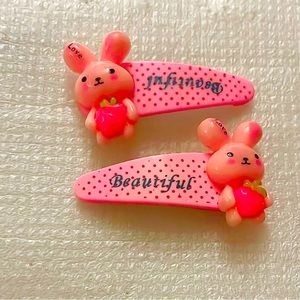 Pink hair clips for girls